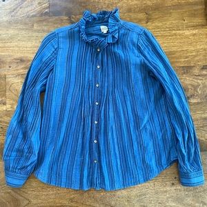 La Vie Rebecca Taylor Lurex Striped Blouse